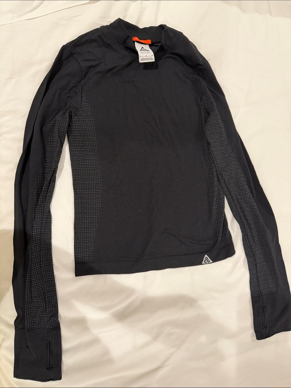 Nike Black Long-Sleeve Athletic Base Layer Top